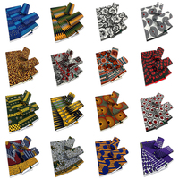 Tissu imprimé en coton peigné africain et polyester, véritable wax, 6 yards, sergé tissé, pour robes de luxe DIY, prix d'usine, pour filles