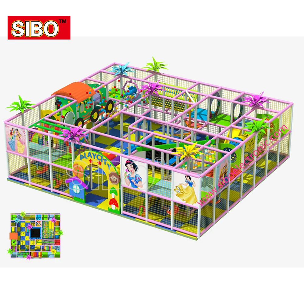 ملعب داخلي للأطفال GM0, ملعب داخلي للأطفال مع منطقة لعب للأطفال بسقف