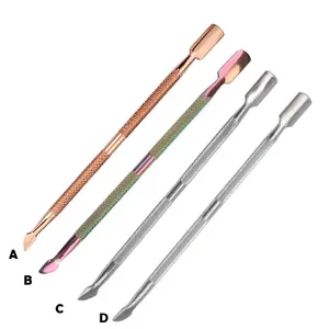 WELLFLYER High Quality Double Sides Stainless Steel Remover Nail Cuticle Pusher Nails