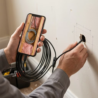 Endoscope USB-C/Lightning YP-105 Mini 1440P H.265 avec caméra CMOS flexible de 5 m, personnalisable, garantie 1 an, LED IP67 - Vente en gros