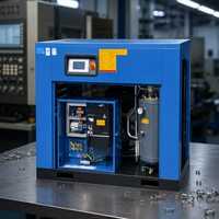 Compresseur d'air à vis électrique VSD stationnaire lubrifié Kaishan BMVF 37 kW, 6,5 bar~9 bar, avec moteur et cœur PLC, faible consommation d'énergie
