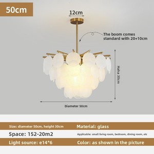 Lustre suspendu moderne en <span class=keywords><strong>verre</strong></span> givré à <span class=keywords><strong>bulles</strong></span>, luminaire décoratif pour salon, éclairage intérieur, pour la maison, la salle à manger, la chambre à coucher - Product Image 5