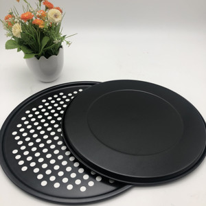 Teglia per <span class=keywords><strong>Pizza</strong></span> in acciaio al carbonio nero con rivestimento in ceramica antiaderente per la cottura - Product Image 2
