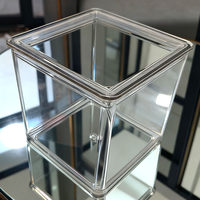Boîte de rangement carrée transparente en acrylique avec couvercle hermétique pour céréales et thé – Nouveau produit 2026 – Vente chaude – Direct usine