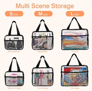 Bolsa de Lona Personalizable de PU con Cierre de Cremallera, Diseño de Patrón de Caramelo, PVC Transparente, Diseño Moderno para Actividades al Aire Libre, Color Personalizado - Product Image 5