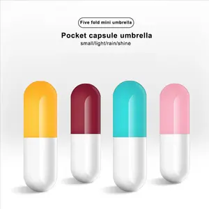 Capsule Paraplu 5 Vouwen Kleine Custom Micromatic Mini Pocket Paraplu