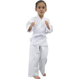Uniforme de karaté pour enfants et adultes, ensemble léger avec ceinture, vêtements d'arts martiaux unisexes, 100% coton, coupe régulière - Product Image 5