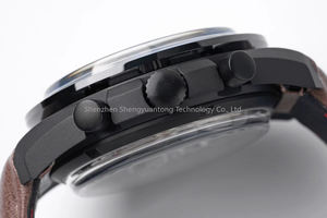 Montre mécanique pour couple Master Speed DARKSIDE of the MOON, bracelet en cuir véritable, étanche, montre pour homme - Product Image 4