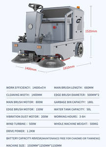 CE易控电动电池充电水清洗吸电机扫地机厂家供应户外道路扫地机 - Product Image 5