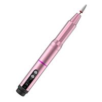 Perceuse à ongles professionnelle portable rechargeable sans balais 18000 tr/min rose, accessoires pour ongles de salon portable