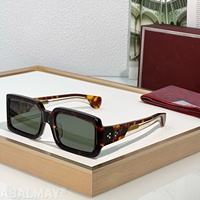 JMM-VERA 55-21-146 Lunettes de soleil pour hommes et femmes de qualité supérieure, lunettes de soleil de créateur, style punk classique, luxe, en acétate et titane, UV400, avec boîte