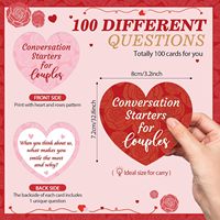 100 cartes de conversation personnalisables en papier pour couples, jeu de questions amusantes et romantiques pour petit ami et petite amie