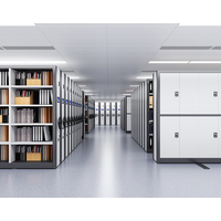 Système de rangement d'archives suspendu compact en acier mobile, étagères manuelles, compacteur de fichiers mobile mécanique, support de documents