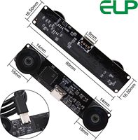 Caméra USB ELP 4MP à double objectif, carte de synchronisation de webcam, grand angle 1080P 60fps, module de caméra stéréo 3D pour ordinateur Raspberry