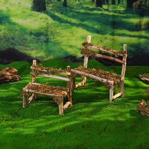 Mini chaise en bois de bouleau naturel, décoration de bureau, thème forêt, accessoire photo, ornement en bois créatif - Product Image 4