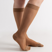 Chaussettes de compression personnalisées fines et respirantes à pression graduée, accessoires pour infirmières, fabricant OEM