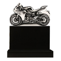 Pierre tombale en granit noir d'Angola, pierre tombale et monuments avec forme de moto