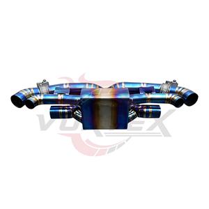 ท่อไอเสีย Vortex Blue Titanium Valved สำหรับ Porsche 911 992 Carrera 3.0T ปี 2019-2025 พร้อมปลายท่อไอเสียแบบ Quad Flame สีสันสดใส - Product Image 5