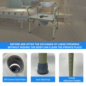 トイレ用シャワーチェア,高齢者と障害者用トイレ椅子 - Product Image 3