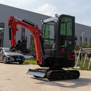 1.8 Ton Compact Excavator with Cabin Quick Coupler Dozer Blade Rubber Tracks - Product Image 2