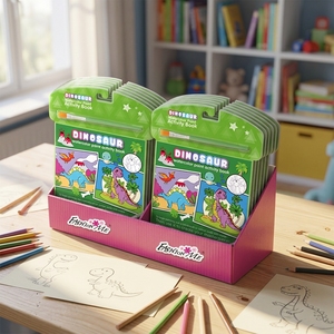 <span class=keywords><strong>Livre</strong></span> de coloriage magique à l'eau Dinosaures - Les images apparaissent lorsqu'elles sont mouillées, disparaissent lorsqu'elles sont sèches, ensemble d'art aquatique réutilisable avec stylo, idéal pour les tout-petits en voyage - Product Image 2