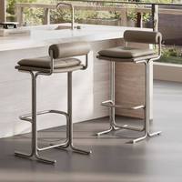 Tabouret de bar commercial en métal de style Bauhaus Mid-Century Modern, chaise de comptoir haut de gamme pour hôtel, cuisine extérieure ou îlot de cuisine