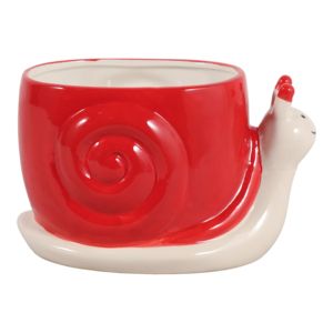 Candela profumata in ceramica a forma di lumaca, piccola e decorativa, per uso interno ed esterno - Product Image 3