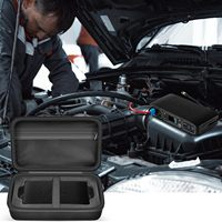 Étui de transport rigide en EVA noir personnalisé avec insert en mousse amovible, étanche et antichoc pour démarreur de batterie, station d'alimentation et chargeur