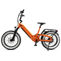 Vélo électrique à suspension intégrale Mario avec moteur arrière de 750 W en orange