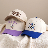 Gorras de Béisbol de Cinco Paneles para Hombre, con Logotipo Personalizado Bordado, Parche Tejido, de Alta Calidad, para Exteriores, con Visera de Camuflaje de Dos Tonos, de Algodón