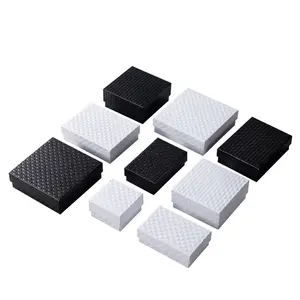 New To Simple Black White Jewelry Box Ring Earring Bracelet Bracelet Necklace Jewelry Small Boxes For Packiging