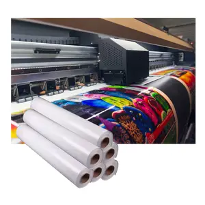 100 Mikron Pvc Ritama Printer Perekat Permanen Gulungan Vinil Stiker Penaflex Roll