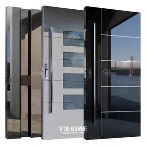 Vendita all'ingrosso porte per la casa mobili-Coreano di design grigio intelligente ultra moderno porte commerciale smart mobili per la casa porta porta di casa con finger print