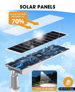 Lampadaire Solaire LED Extérieur Tout-en-un Étanche en Aluminium Moulé sous Pression pour Batterie au Lithium, 200, 300, 400, 500 Watts, Vente en Gros - Product Image 3