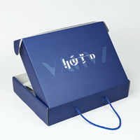 Boîte d'emballage pliable en avion avec logo personnalisé Sac Boîte de vêtements de qualité supérieure Emballage de stratification brillant/mat avec poignée