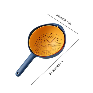 Colador de Cocina de Gran Capacidad con Doble Capa, Colador para Fregadero que Ahorra Espacio, Cesta Coladora Portátil - Product Image 1