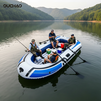 Bateau pneumatique OUCHAO grand format pour 3-4 personnes, pêche