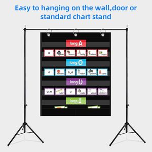 Organizador Plegable para Aula con 7+2 Bolsillos, Tira de Bolsillos de Poliéster 420D, 33.2x28 Pulgadas, Marca Homey - Product Image 3