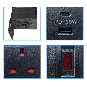 Multiprise PD20W à charge rapide avec ports <span class=keywords><strong>USB</strong></span>-C, norme britannique, pour la maison et le bureau - Product Image 3