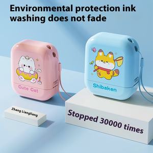 Ropa con <span class=keywords><strong>sello</strong></span> de goma <span class=keywords><strong>personalizado</strong></span> para niños, juguete de plástico para escuelas y jardín de infantes, ropa con nombre - Product Image 5