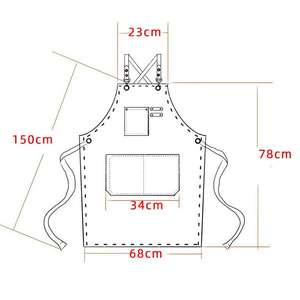 DUOLAI-Delantal de Algodón con Logotipo Personalizado para Cocinar, Delantal de Trabajo de Camarero con Estampado de Tela Vaquera, Bordada, Flor de Té DE LA Leche, Cafetería - Product Image 5