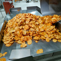 Machine à Frire Automatique à Gaz pour Chips de Pommes de Terre, Tranches de Bananes et Cacahuètes, avec Agitation Automatique et Égouttoir Intégré
