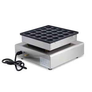 110V 220V ticari hollandalı aperatif yuvarlak Mini krep makinesi 25 delik gözleme makinesi kullanılan gözleme makinesi elektrikli - Product Image 6