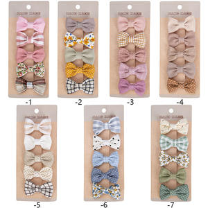 Ensemble <span class=keywords><strong>de</strong></span> 5 épingles à <span class=keywords><strong>cheveux</strong></span> à carreaux imprimé Froal mignon Couvre-chef pour enfants en alliage <span class=keywords><strong>de</strong></span> perles Carton personnalisé pour les coupes <span class=keywords><strong>de</strong></span> <span class=keywords><strong>cheveux</strong></span> <span class=keywords><strong>de</strong></span> bébés filles - Product Image 4