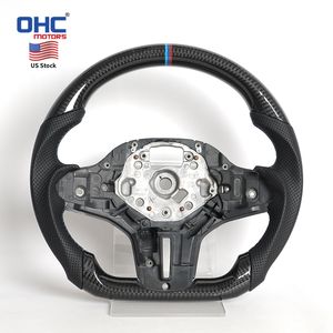 USA magazzino reale in fibra di carbonio M5 G30 volante per <span class=keywords><strong>Bmw</strong></span> 5 serie G38 G32 <span class=keywords><strong>G11</strong></span> G12 G14 G15 G05 G06 G07 con fori a pale - Product Image 1