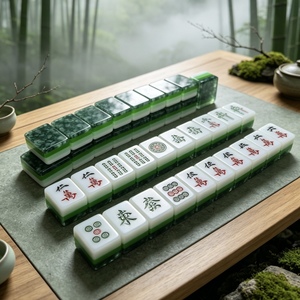 Ensemble de Mahjong de Luxe Série Designer, <span class=keywords><strong>le</strong></span> <span class=keywords><strong>Magicien</strong></span> <span class=keywords><strong>d</strong></span>'<span class=keywords><strong>Oz</strong></span>, 160 Pièces, Tuiles en Acrylique Cristal Épais à Quatre Couches, pour Voyage et Famille - Product Image 5