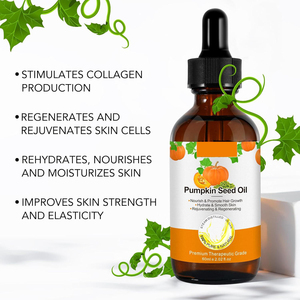 Huile de graines de citrouille 100 % pure, pressée à froid, à base de plantes, en gouttes liquides orales, hydratant pour la croissance des cheveux, huile de massage pour une peau lisse (OEM) - Product Image 3
