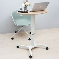 Colonne en alliage d'aluminium simple, meuble de bureau et de maison avec hauteur réglable, table de thé ronde