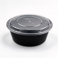 Conteneur en plastique rond de 1250 ml, boîtes en plastique durables