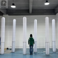 Colonne lumineuse LED gonflable interactive à changement de couleur pour exposition artistique/activation en centre commercial/festival de musique/club/vente